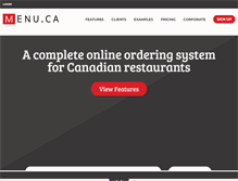 Tablet Screenshot of menu.ca